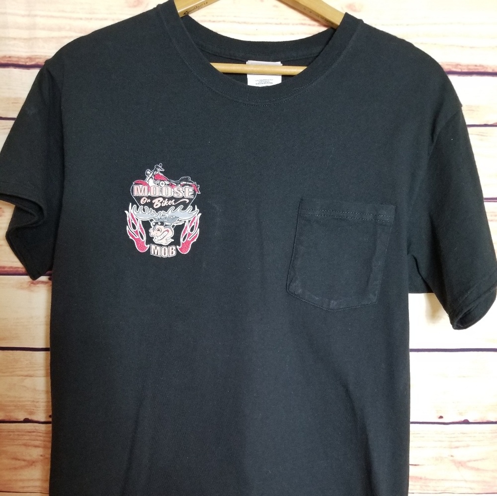 Motorcycle Graphic T-shirt Moose On Bikes Mob